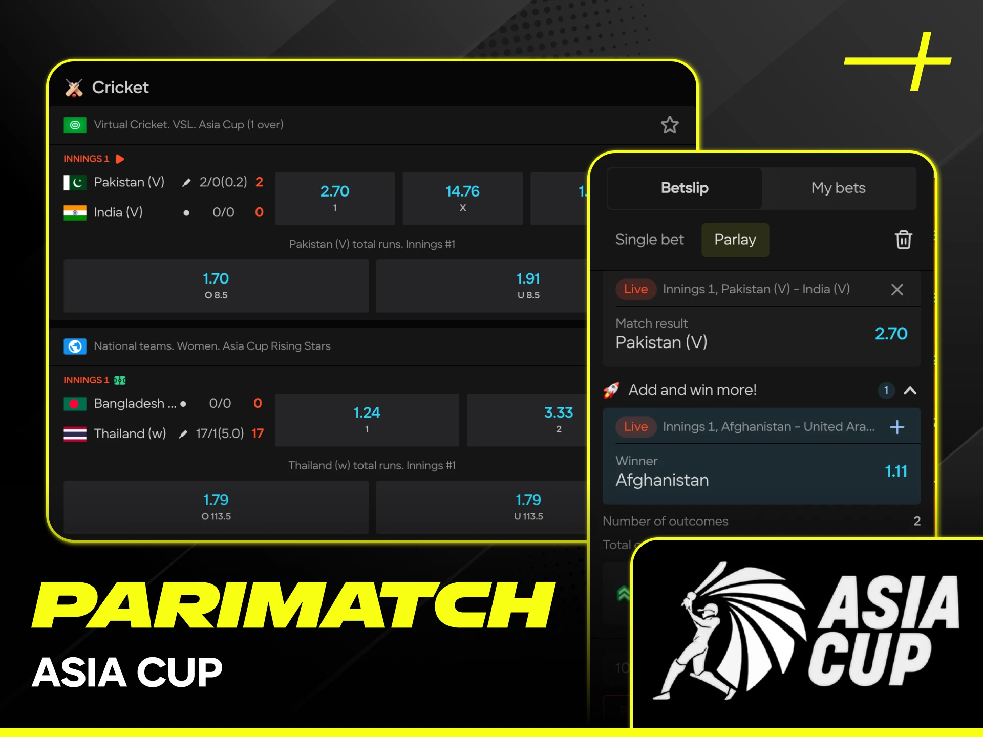Experience the thrill of Asia Cup cricket betting with Parimatch.