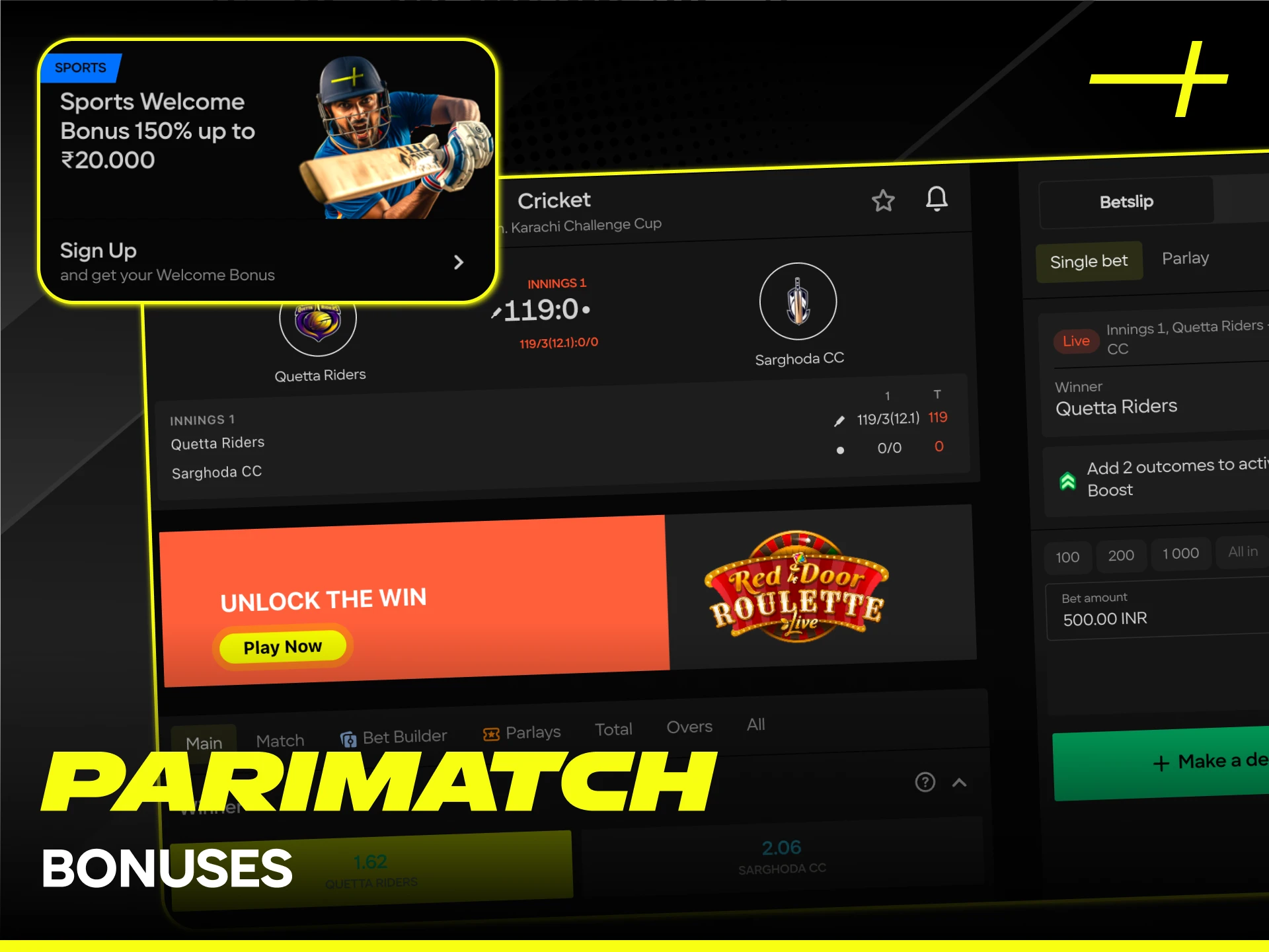 Claim exclusive Parimatch bonuses designed for Indian cricket fans.
