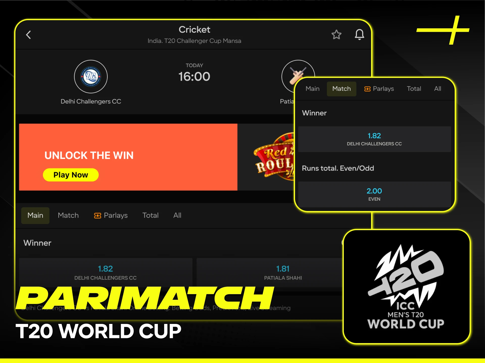 Support your favorite teams in the T20 World Cup at Parimatch.