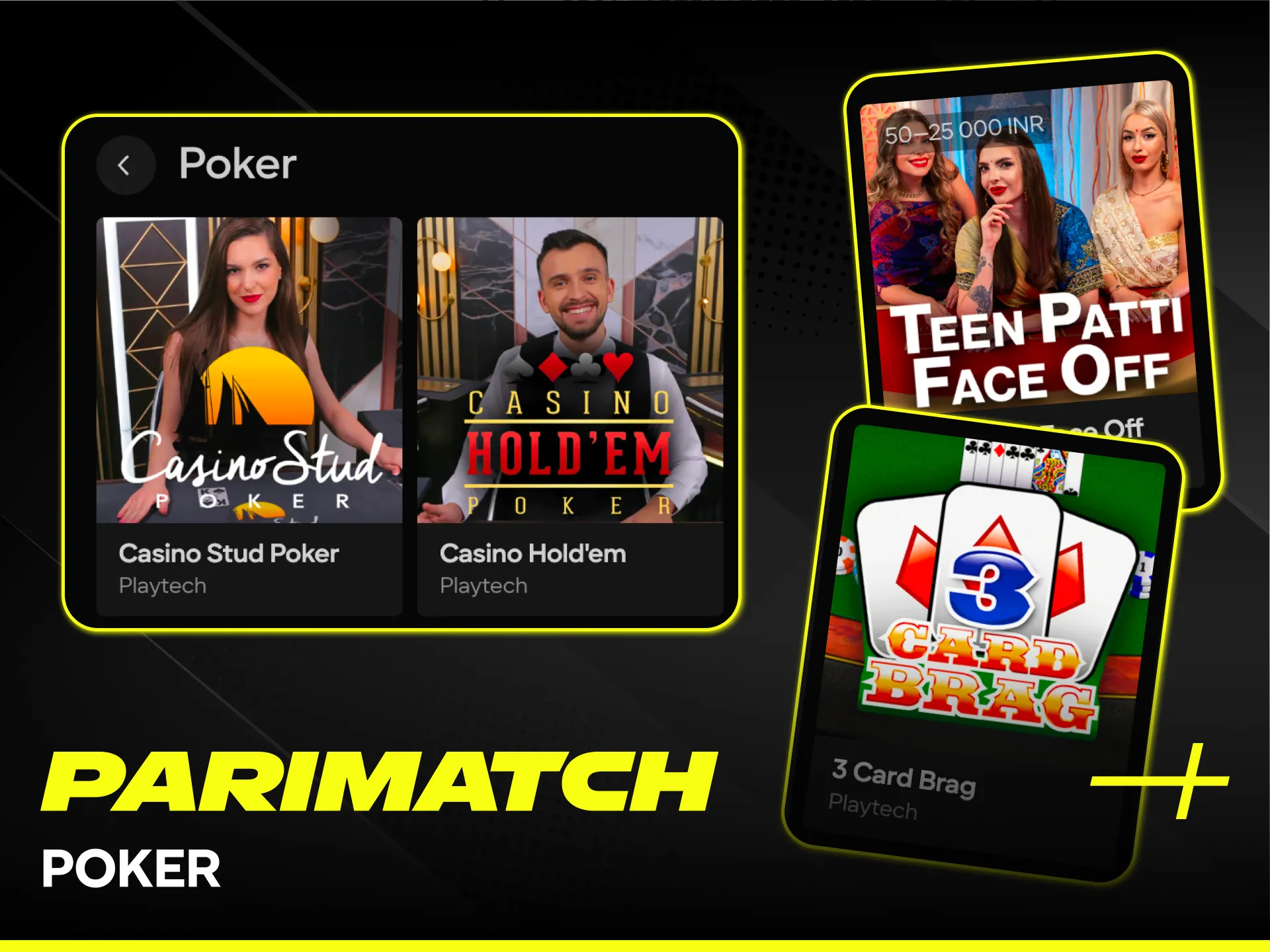 Join the live casino Poker tables and win at Parimatch.