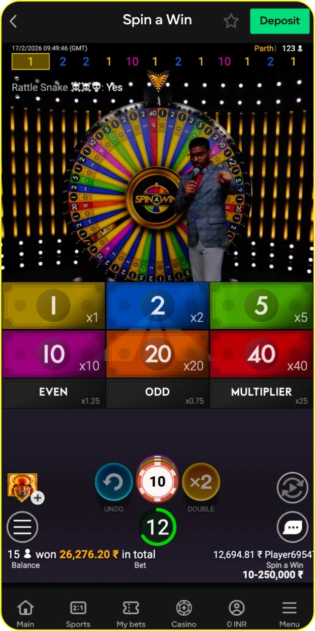 Place your bets at the Parimatch live casino and win.