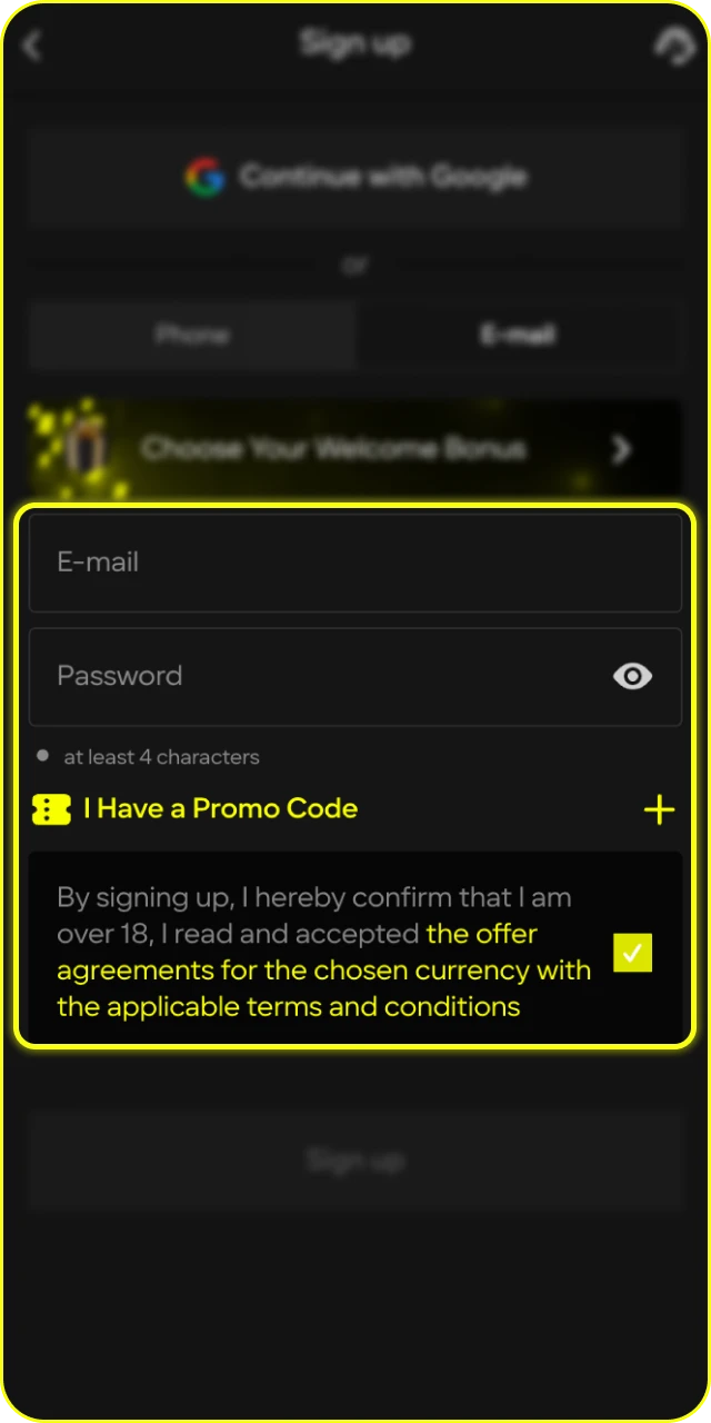 Create an account at Parimatch to access the live casino lobby.