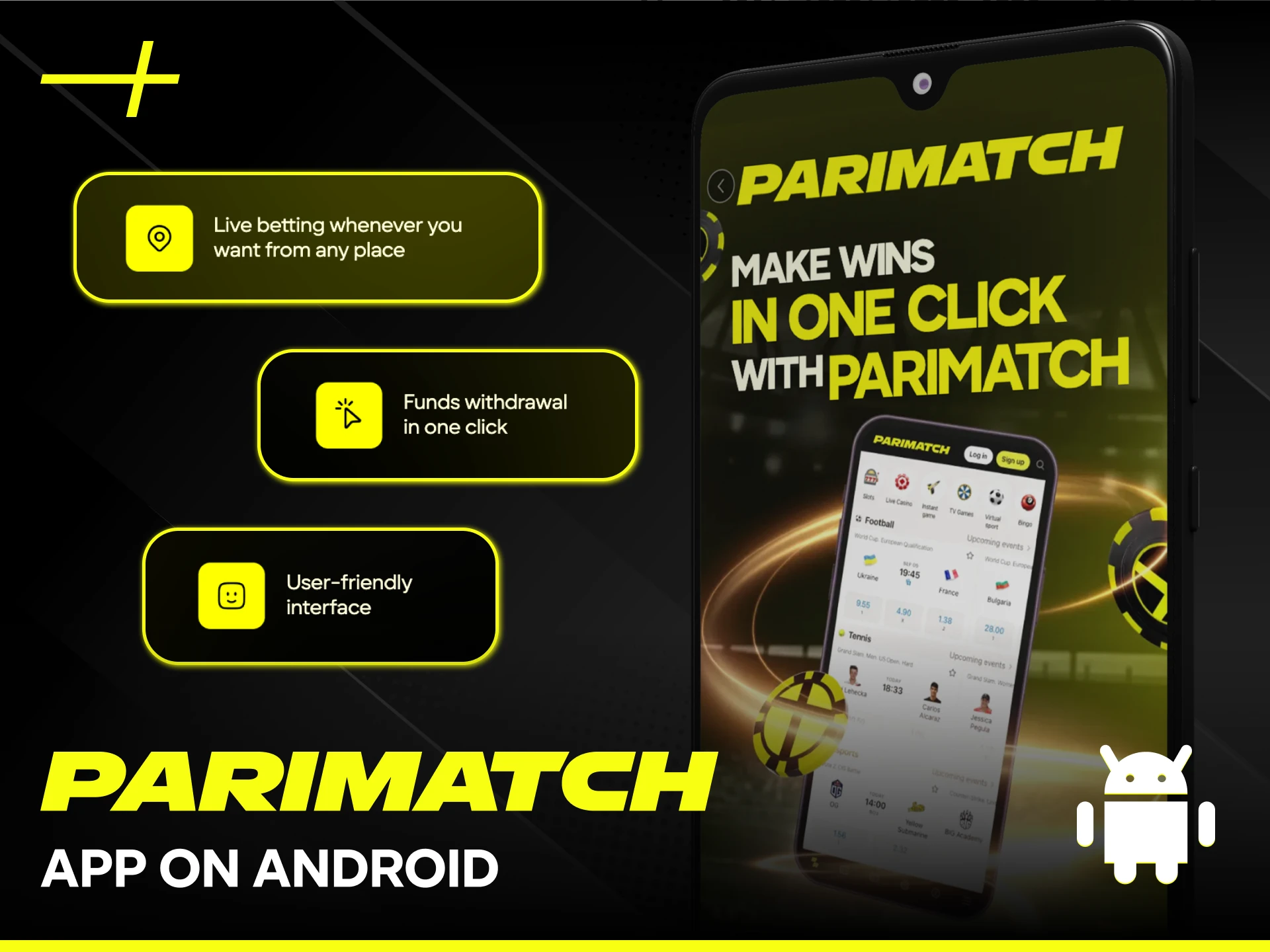 Install the Parimatch app on your Android device for seamless mobile betting.