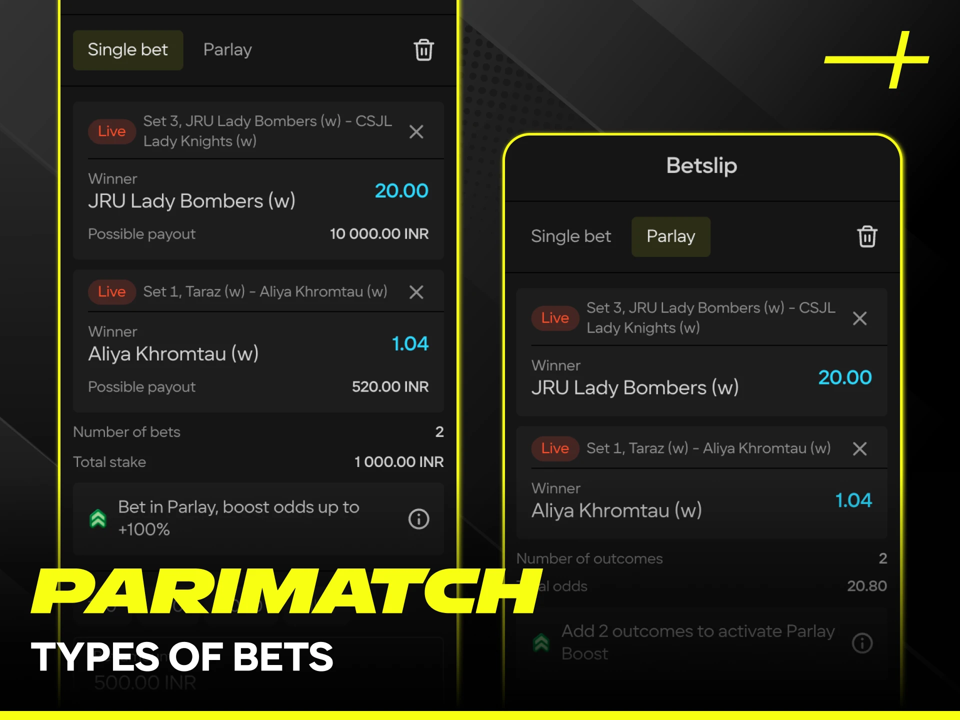 Master different types of bets available on the official Parimatch platform.