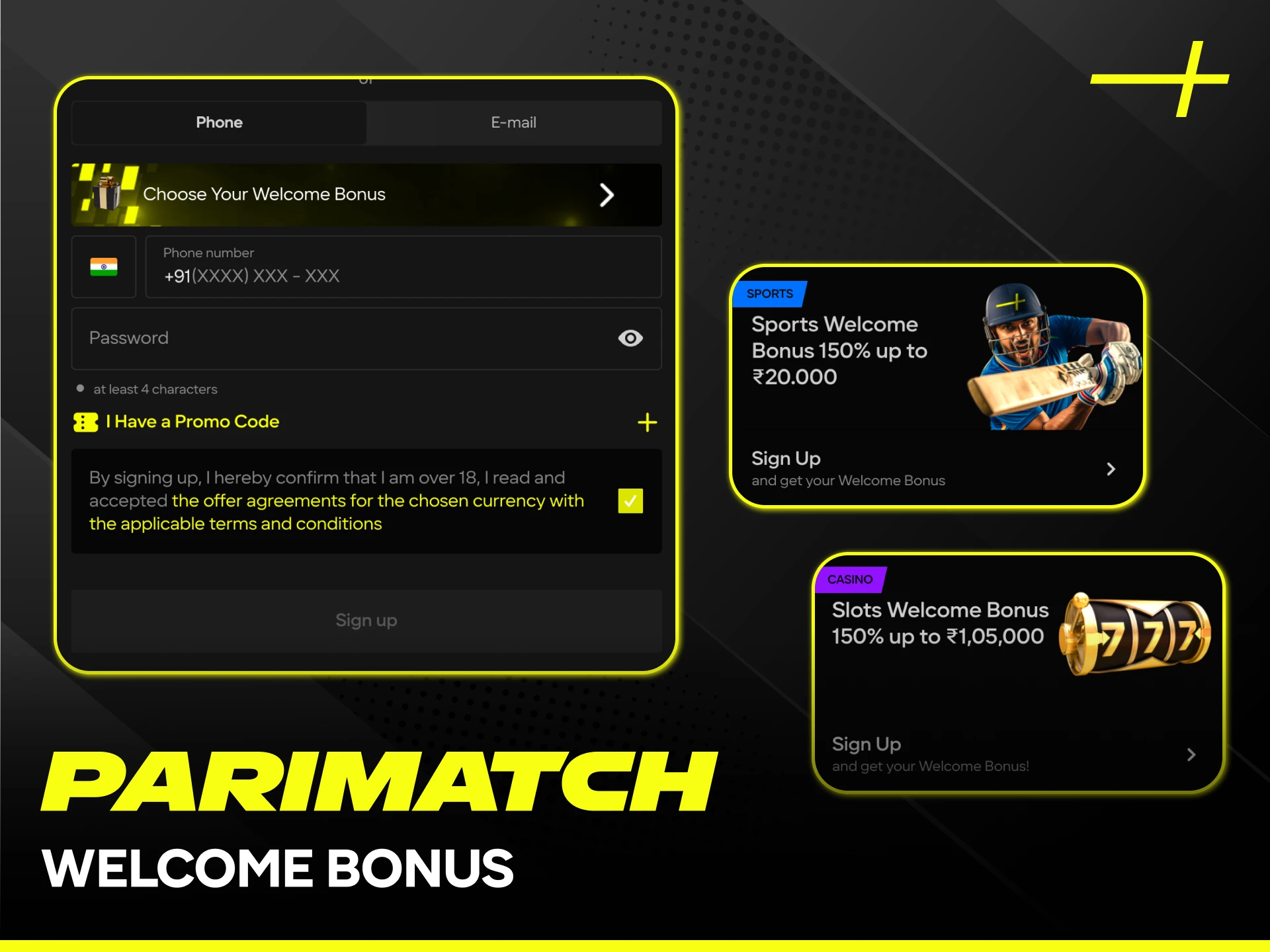 Claim a generous Parimatch welcome bonus for sports betting and casino entertainment.