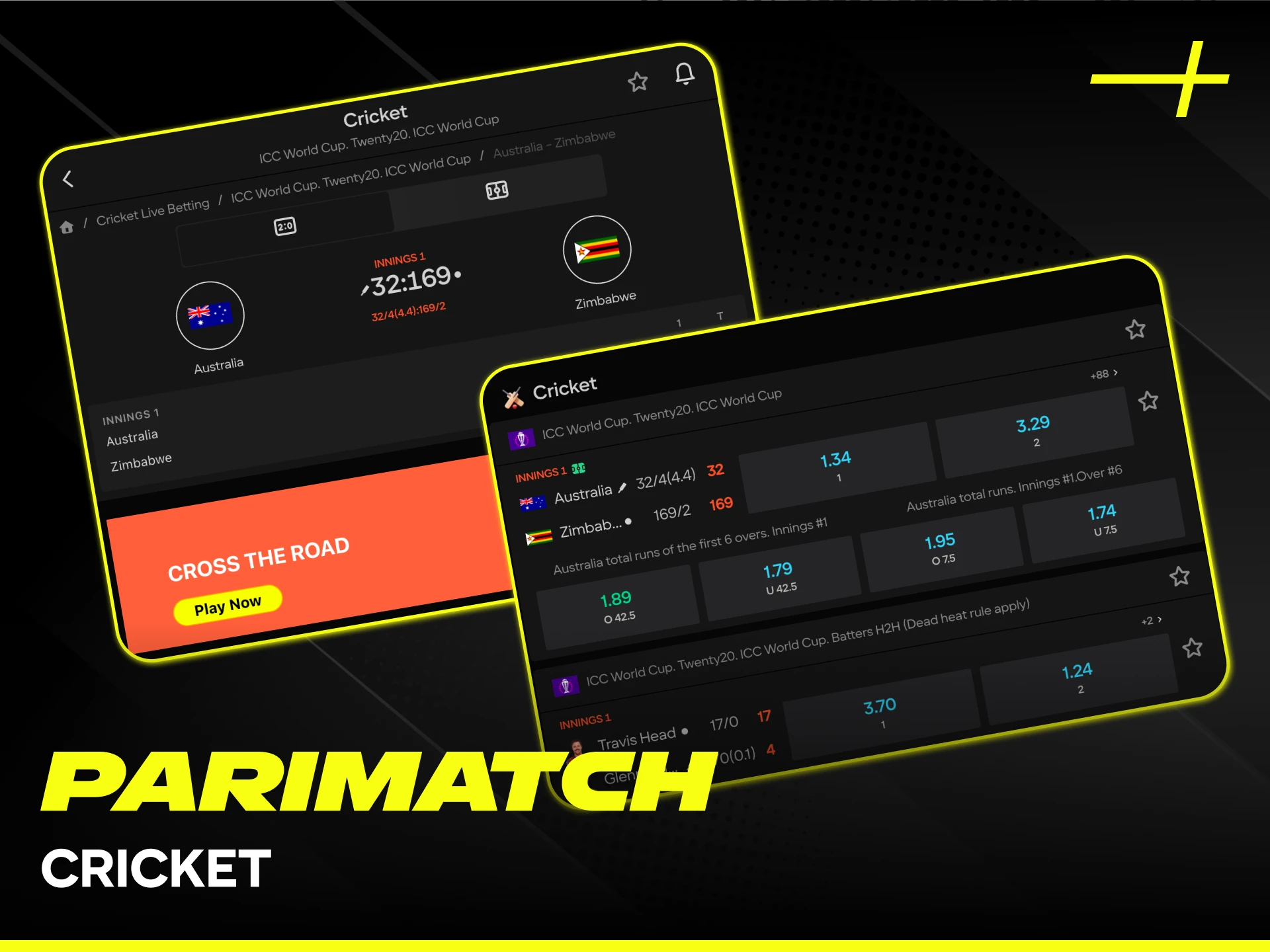 Place your winning bets on cricket matches with the Parimatch sports service.